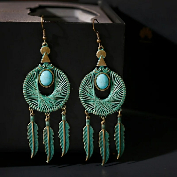 B2G1 Vintage Boho Dreamcatcher Dangle Earrings - Picture 4 of 9